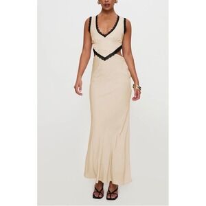 Princess Polly | Dresses | Princess Polly Maysa Geo Maxi Dress Beige